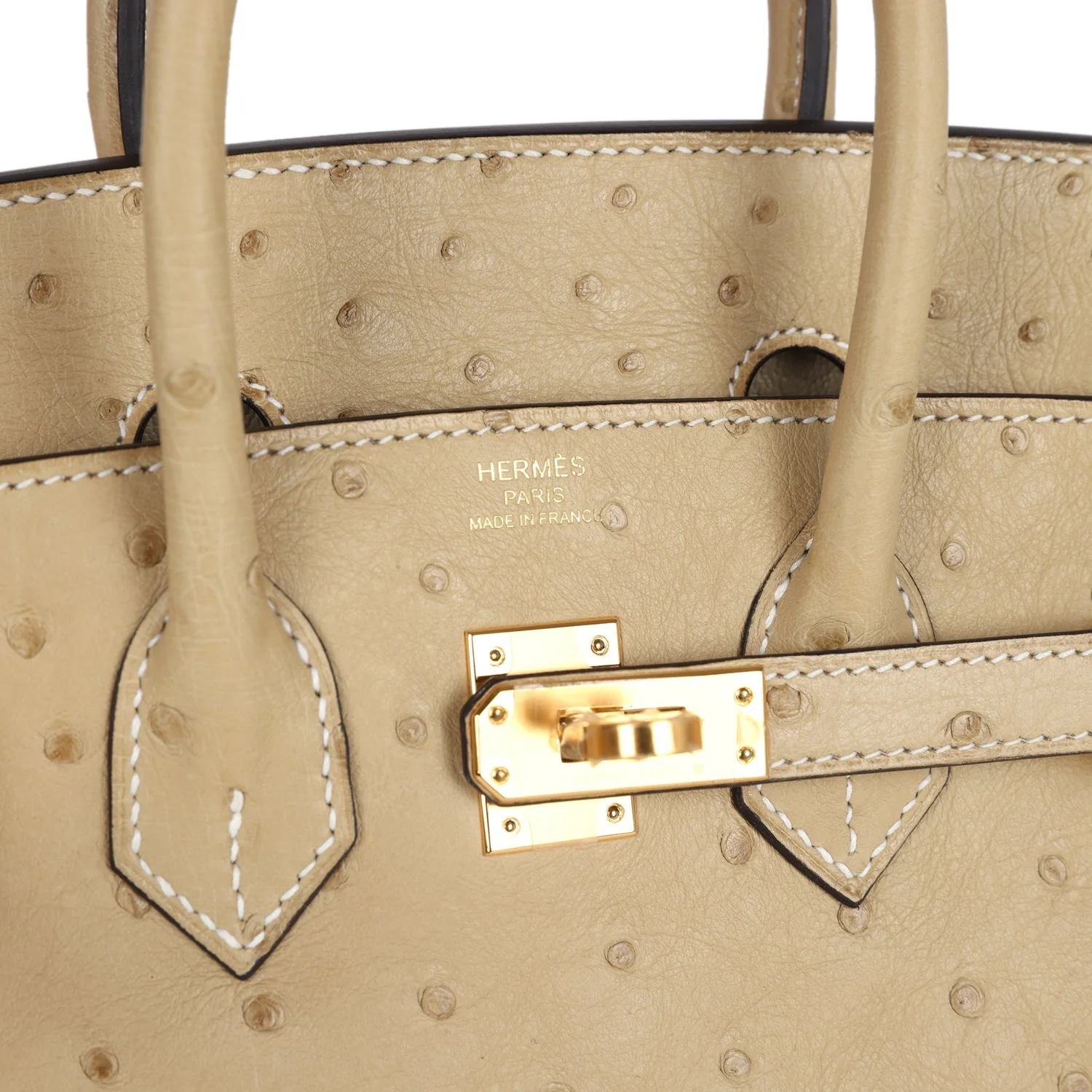 Replicate Hermes Birkin 25 Trench Ostrich Gold Hardware(1:1 replica)