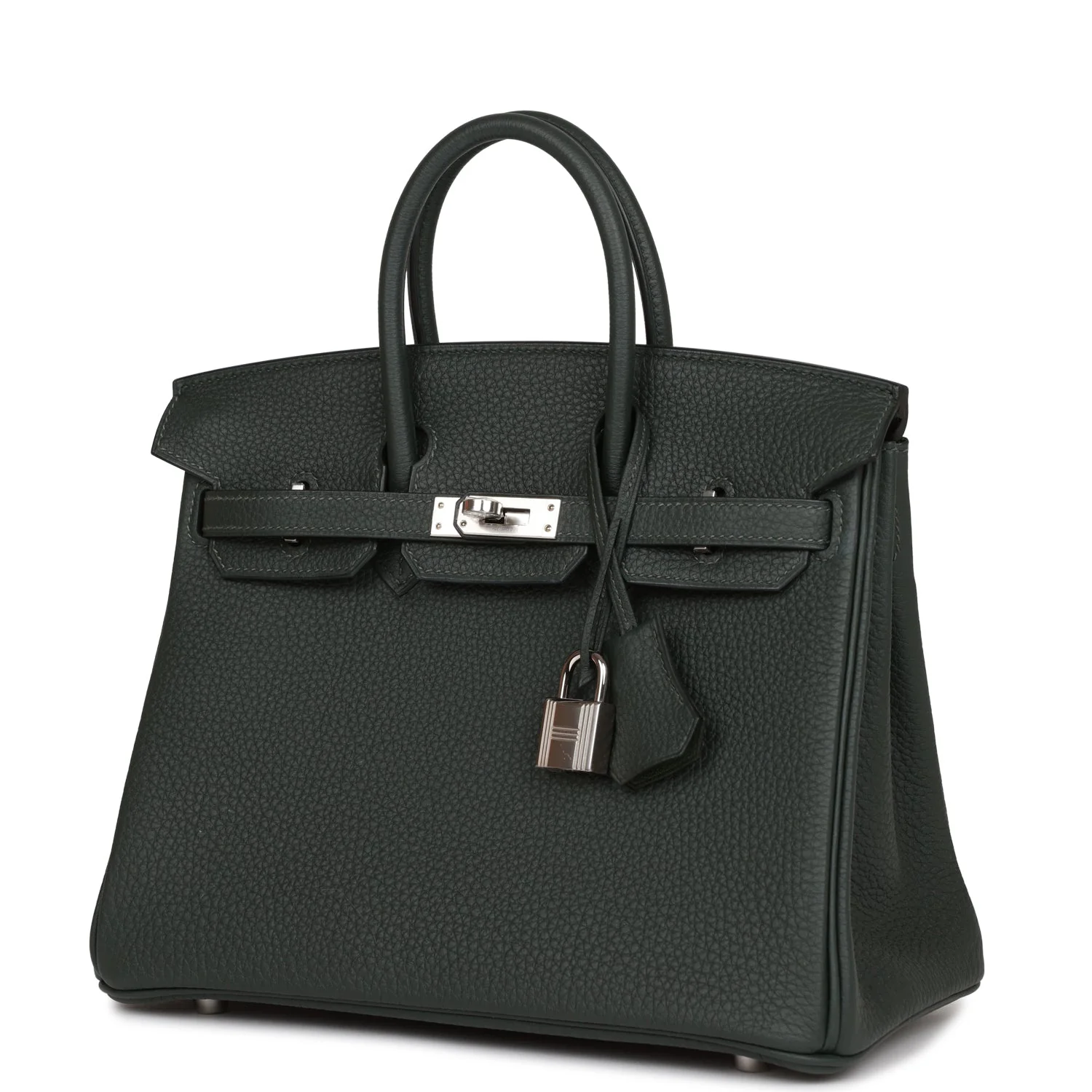 Replicate Hermes Birkin 25 Vert Fonce Togo Palladium Hardware(1:1 replica)