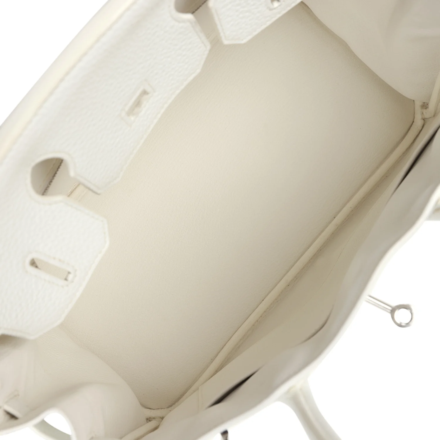 Replicate Hermes Birkin 30 White Clemence Palladium Hardware(1:1 replica)