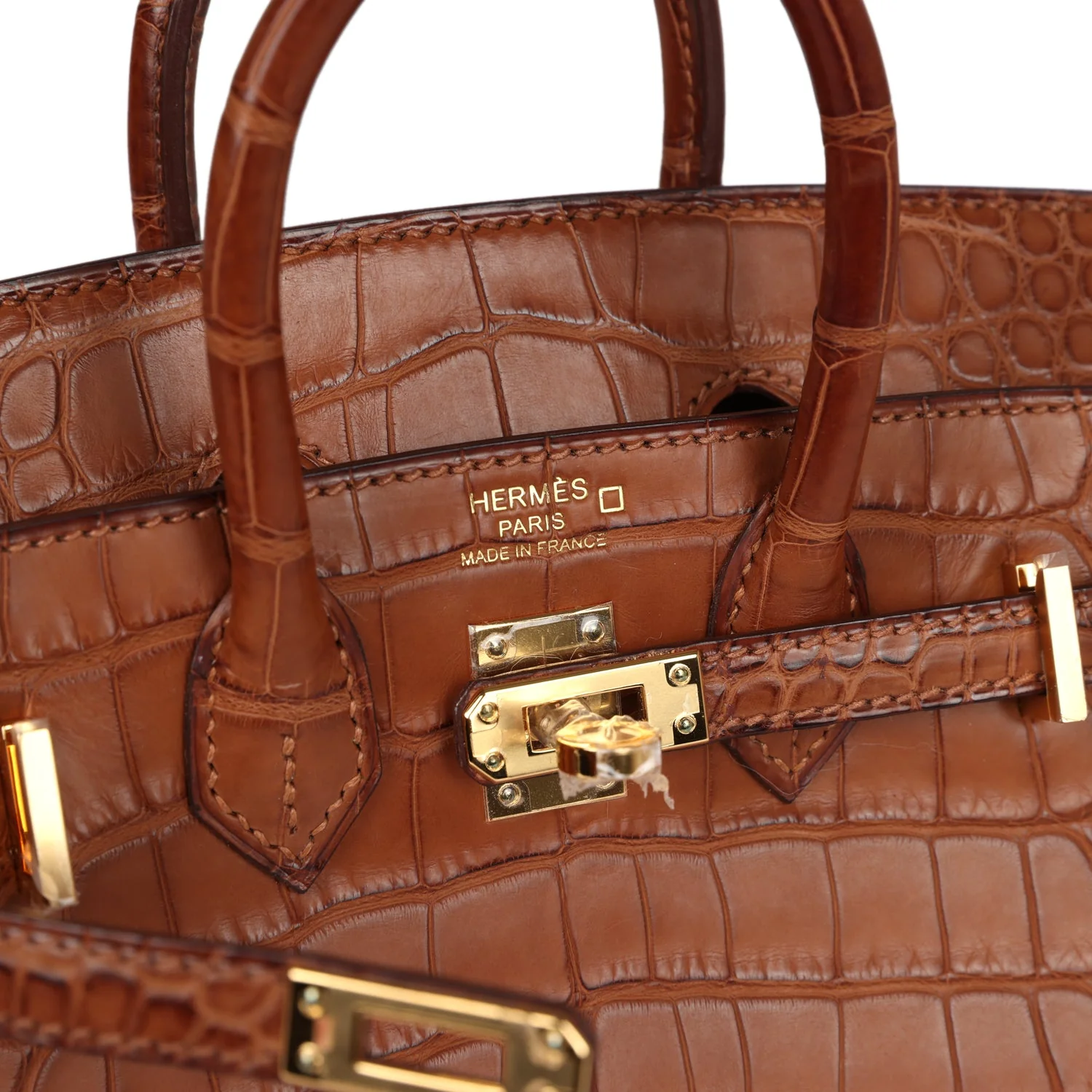 Replicate Hermes Birkin Sellier 20 Gold Matte Alligator Gold Hardware(1:1 replica)
