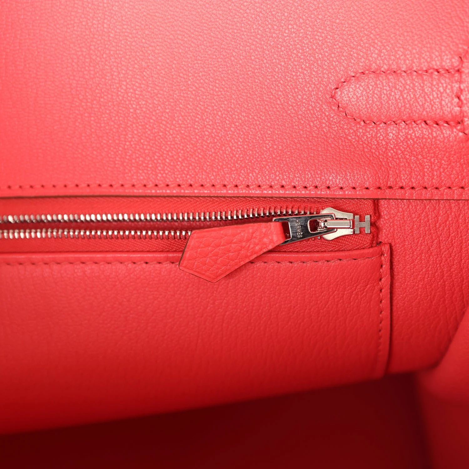 Replicate Hermes Birkin 35 Rose Jaipur Clemence Palladium Hardware(1:1 replica)