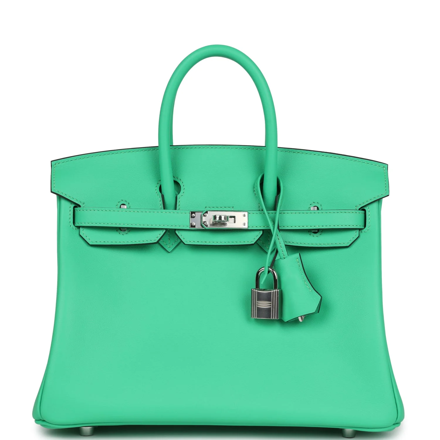 Replicate Hermes Birkin 25 Vert Comics Swift Palladium Hardware(1:1 replica)