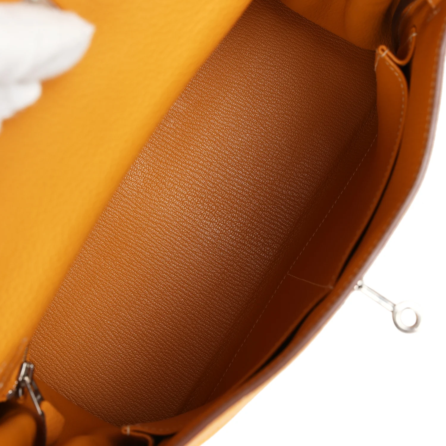 Replicate Hermes Kelly Retourne 28 Moutarde Clemence Palladium Hardware(1:1 replica)