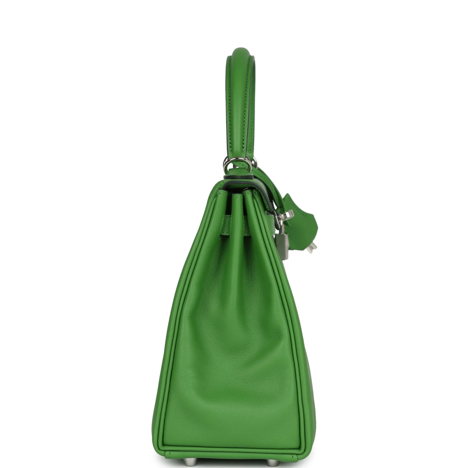 Replicate Hermes Kelly Retourne 25 Vert Yucca Swift Palladium Hardware(1:1 replica)