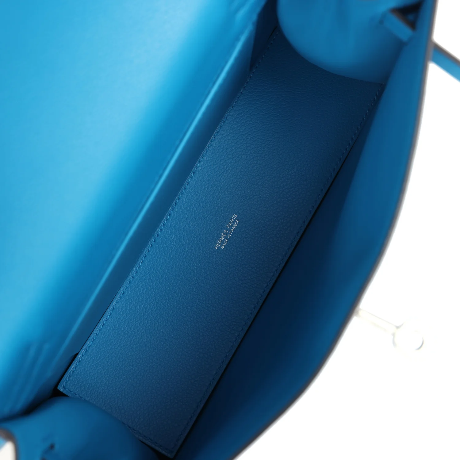 Replicate Hermes Kelly Danse Bleu Zanzibar Evercolor Palladium Hardware(1:1 replica)