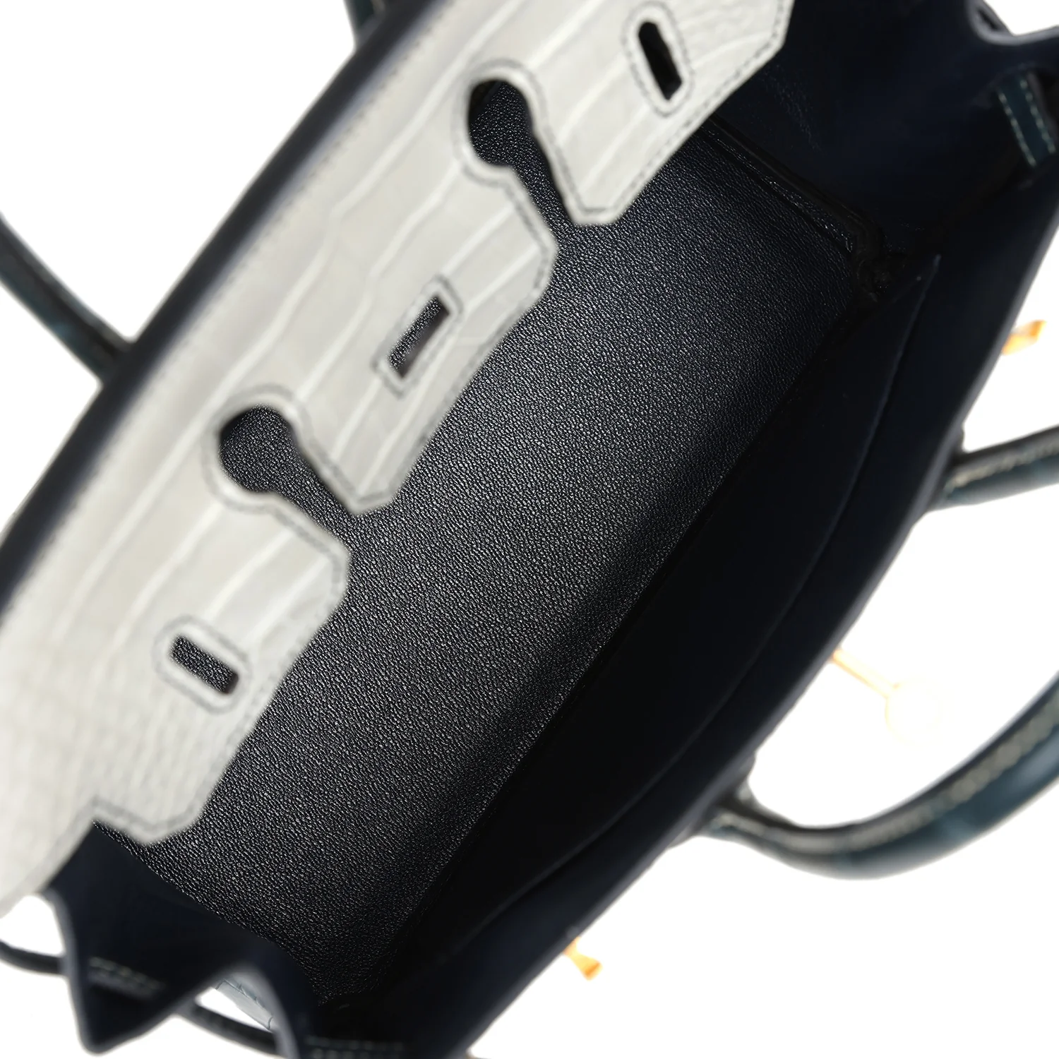 Replicate Hermes Special Order (HSS) Birkin 25 Gris Perle and Vert Rousseau Matte Alligator Brushed Gold Hardware(1:1 replica)