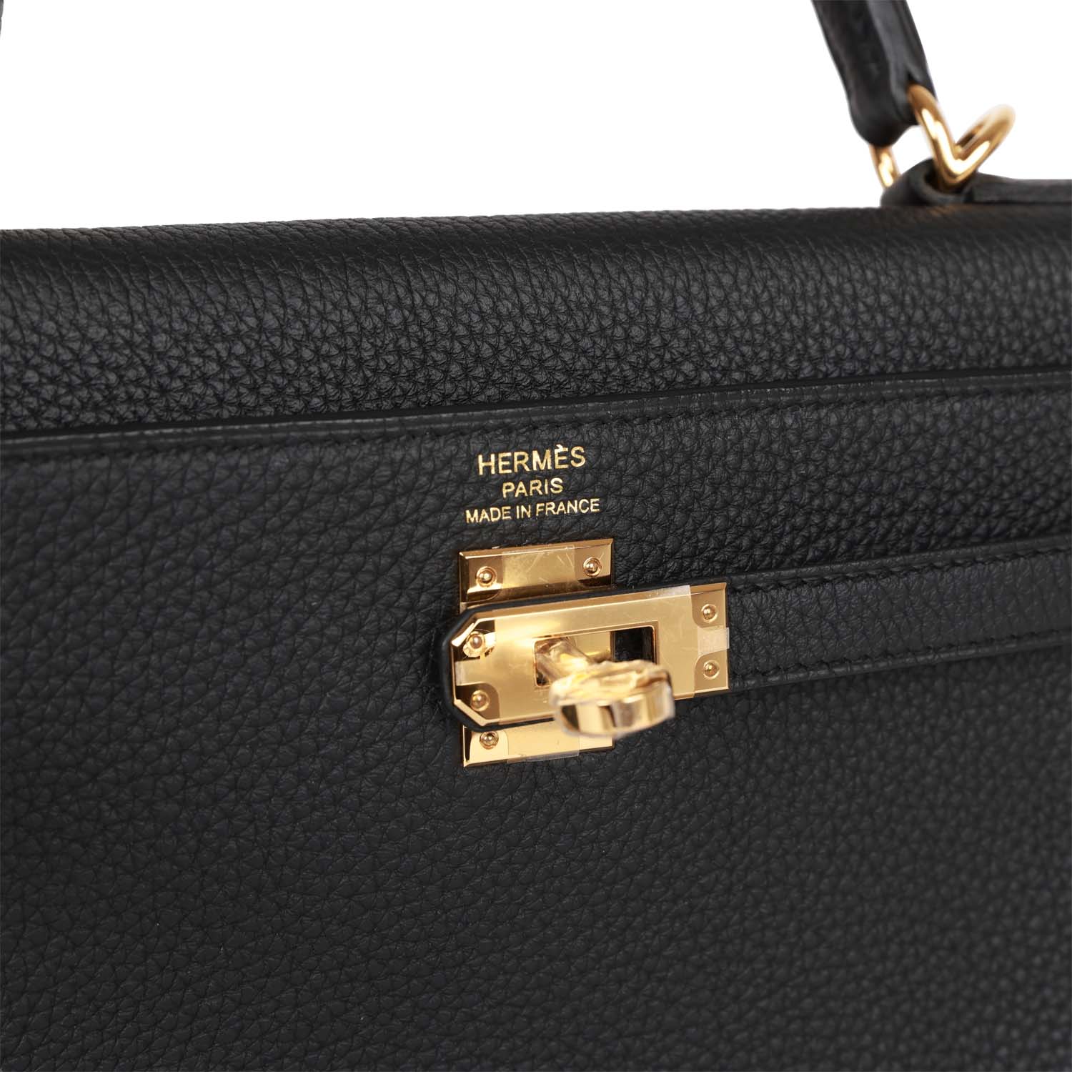 Replicate Hermes Kelly Retourne 25 Black Togo Gold Hardware(1:1 replica)