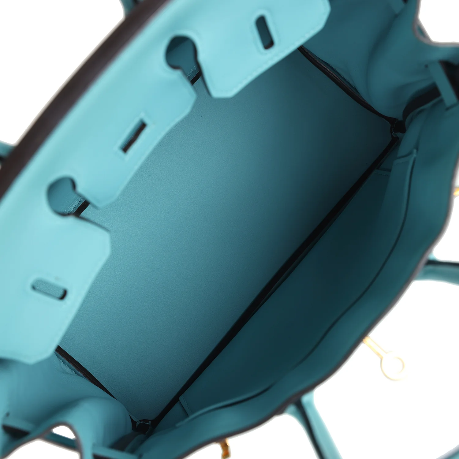 Replicate Hermes Birkin 25 Bleu Saint Cyr Swift Gold Hardware(1:1 replica)