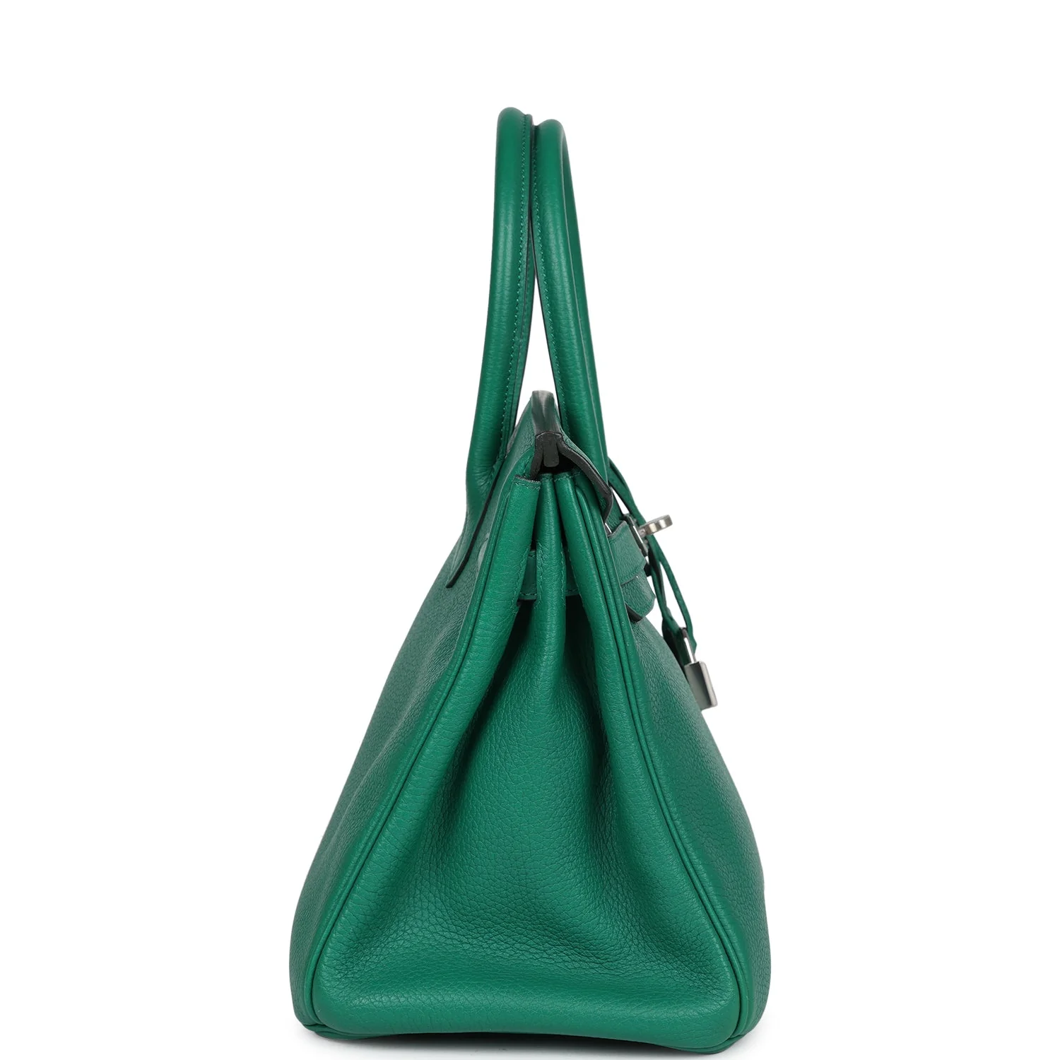 Replicate Hermes Birkin 30 Vert Vertigo Clemence Palladium Hardware(1:1 replica)