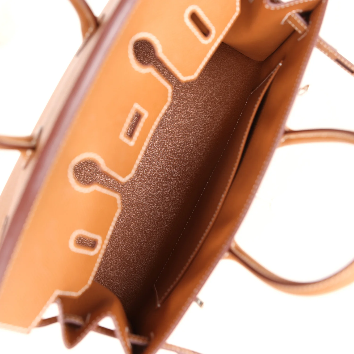 Replicate Hermes Birkin Sellier 25 Gold Epsom Palladium Hardware(1:1 replica)