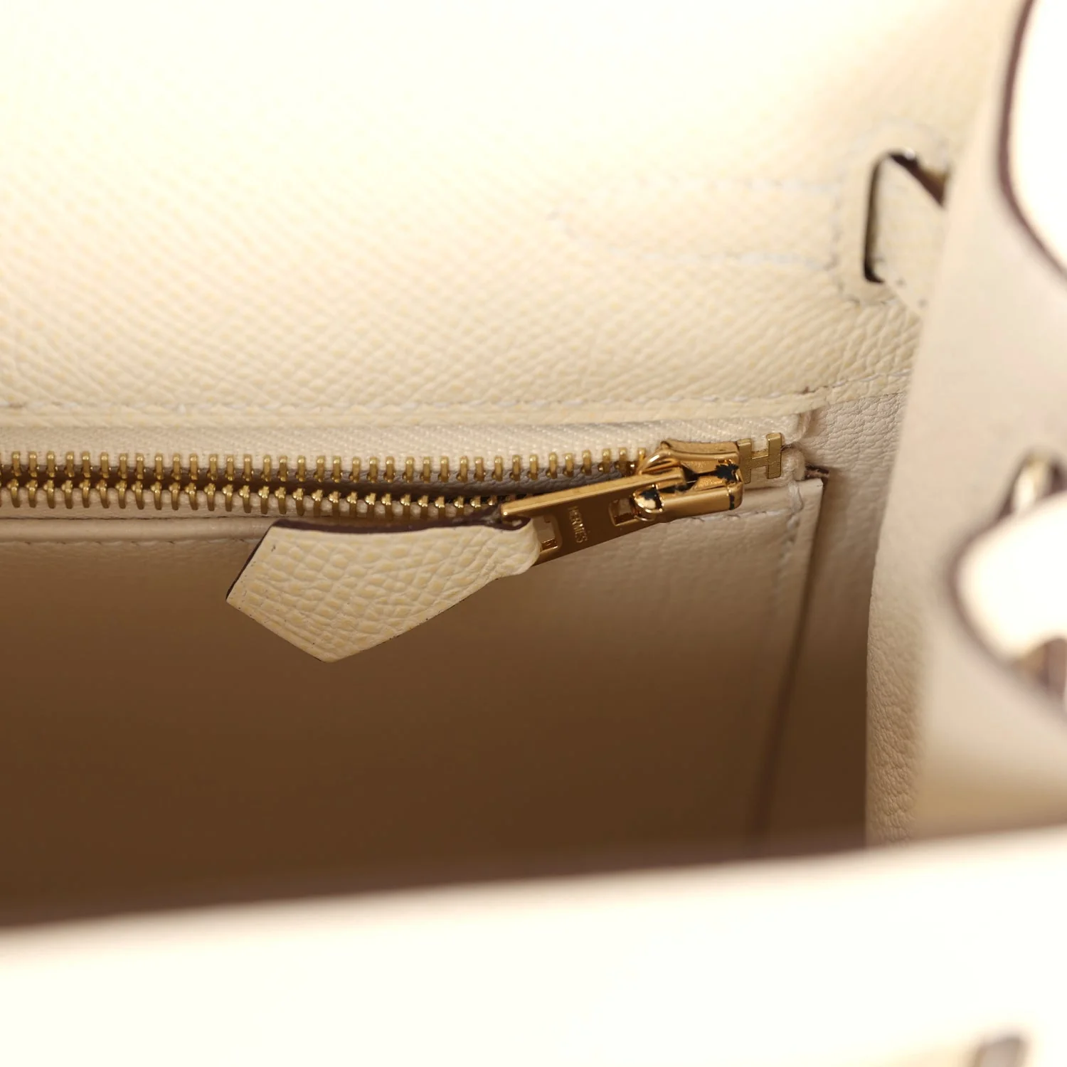 Replicate Hermes Kelly Sellier 25 Nata Epsom Gold Hardware(1:1 replica)