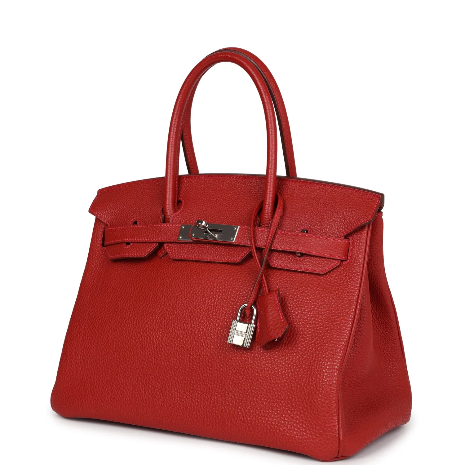Replicate Hermes Birkin 30 Vermillon Togo Palladium Hardware(1:1 replica)