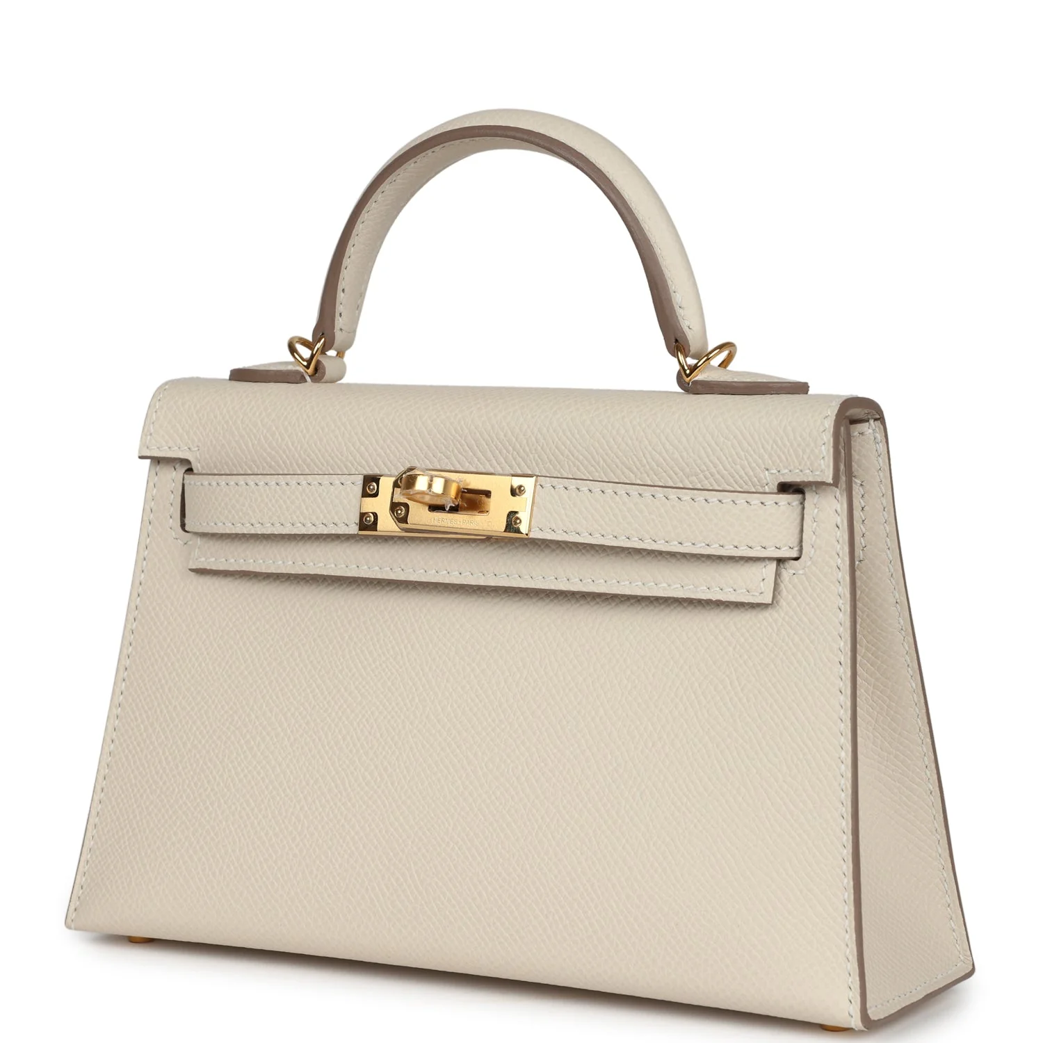 Replicate Hermes Kelly Sellier 20 Craie Epsom Gold Hardware(1:1 replica)