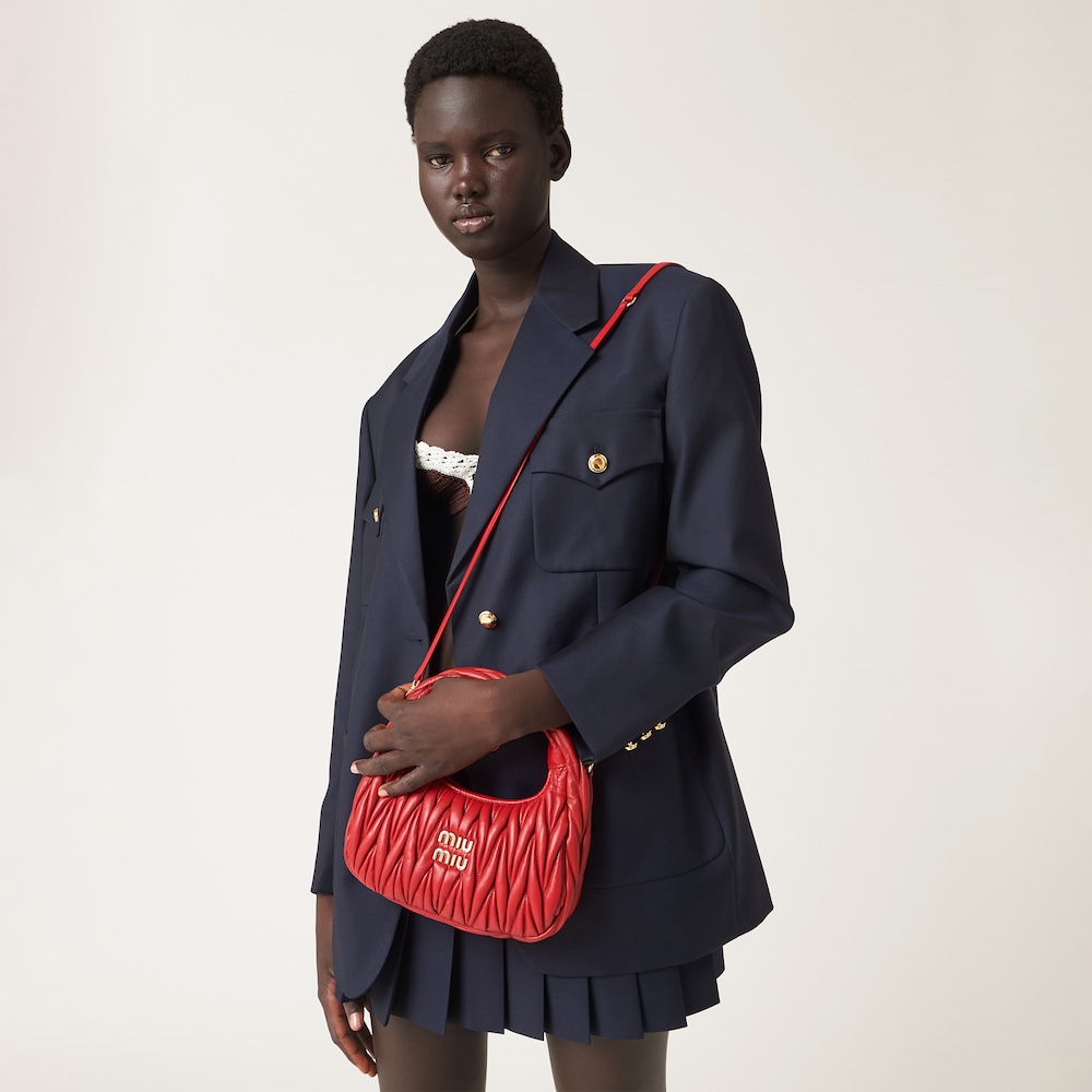 Replicate Wander matelassé nappa leather hobo bag(1:1 replica)