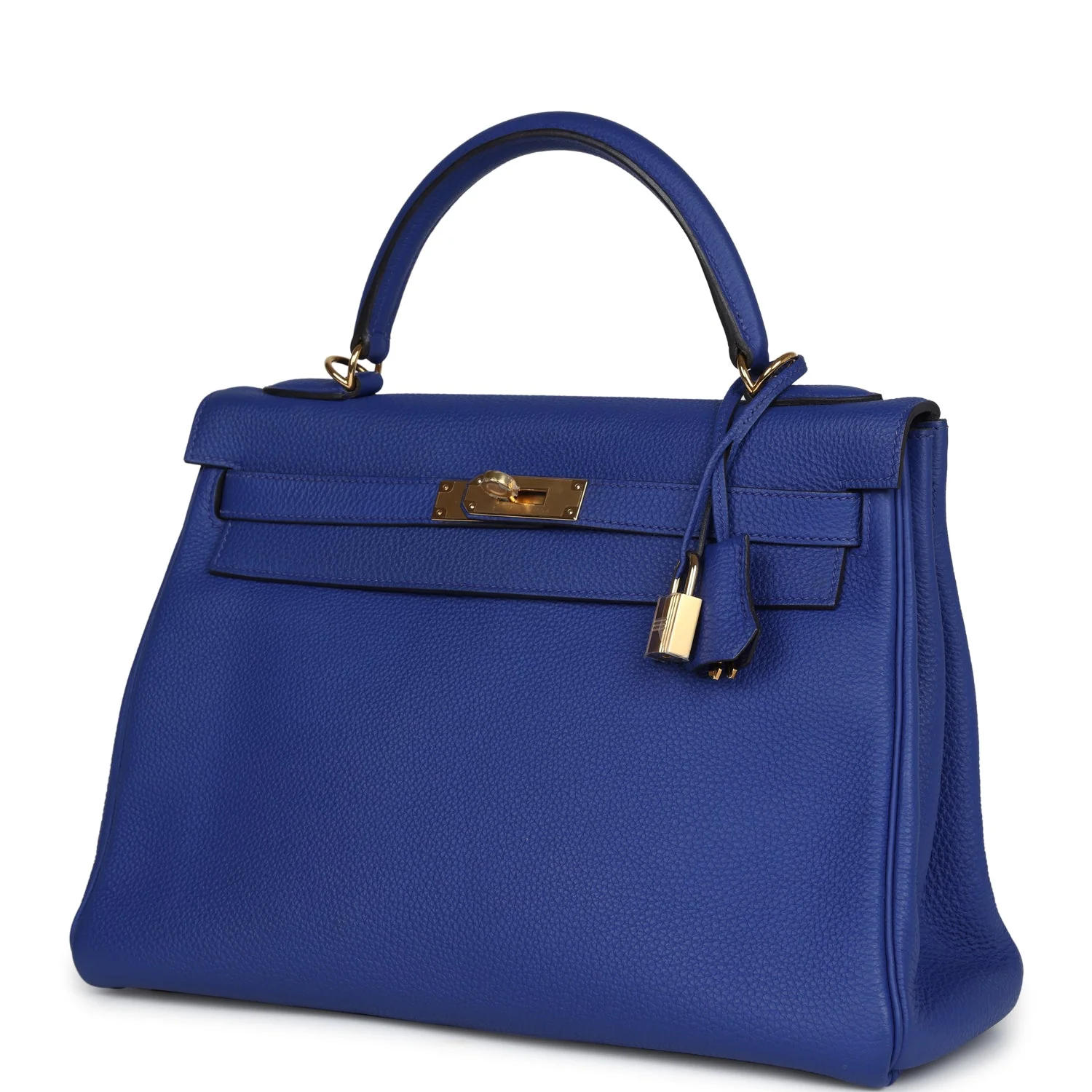 Replicate Hermes Kelly Retourne 32 Bleu Electric Togo Gold Hardware(1:1 replica)