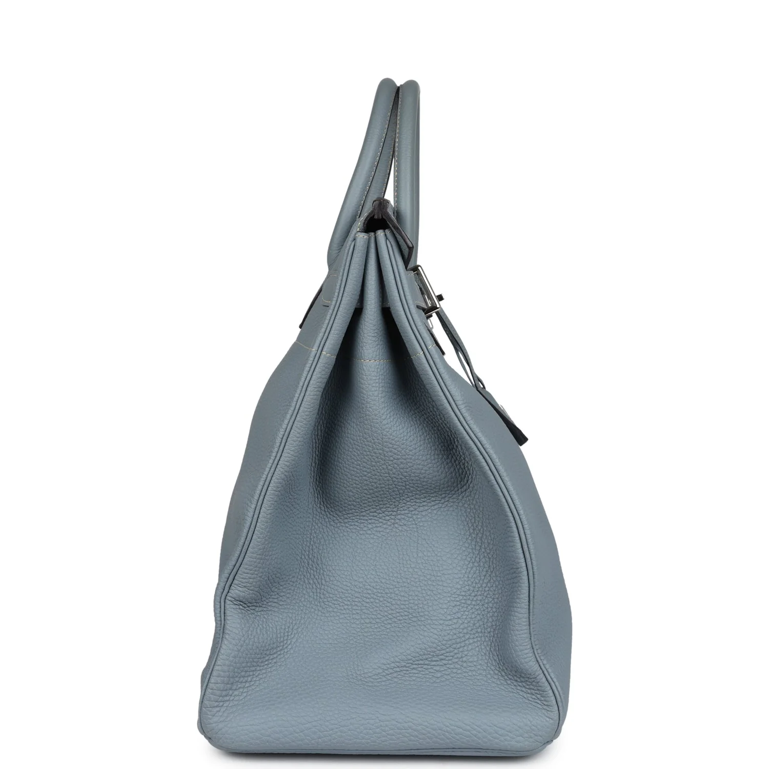 Replicate Hermes Birkin HAC 40 Bleu Lin Togo Palladium Hardware(1:1 replica)