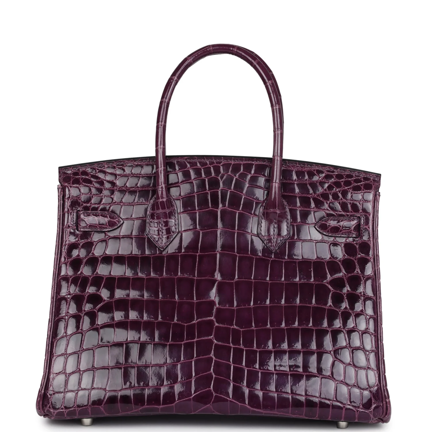 Replicate Hermes Birkin 30 Amethyst Shiny Niloticus Crocodile Palladium Hardware(1:1 replica)