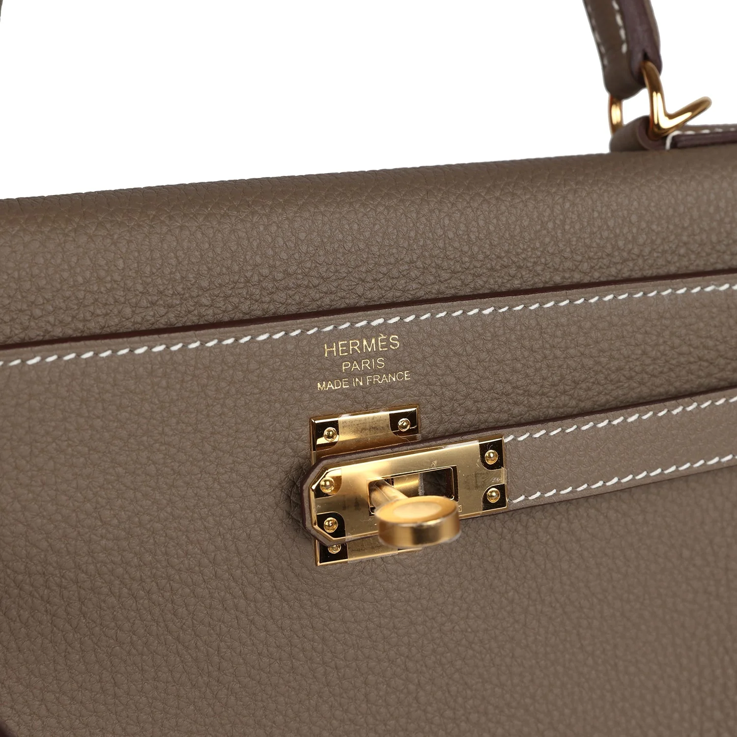 Replicate Hermes Kelly Retourne 25 Etoupe Togo Gold Hardware(1:1 replica)