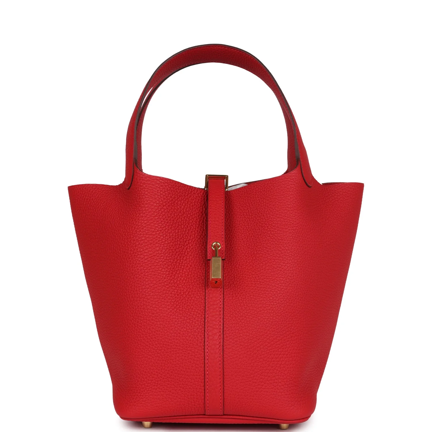 Replicate Hermes Picotin Lock 22 Vermillion Maurice Gold Hardware(1:1 replica)