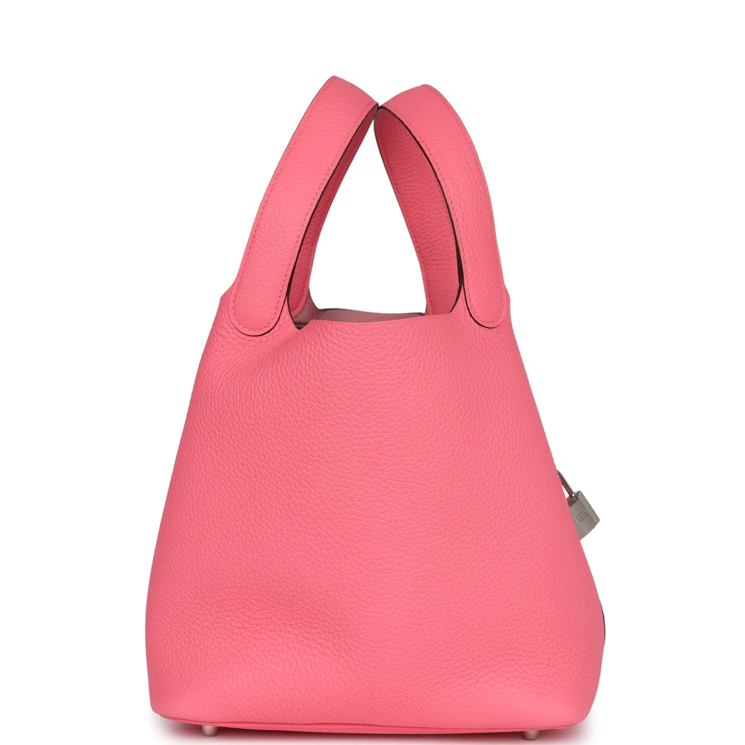 Replicate Hermes Picotin Lock 22 Rose Azalee Clemence Palladium Hardware(1:1 replica)