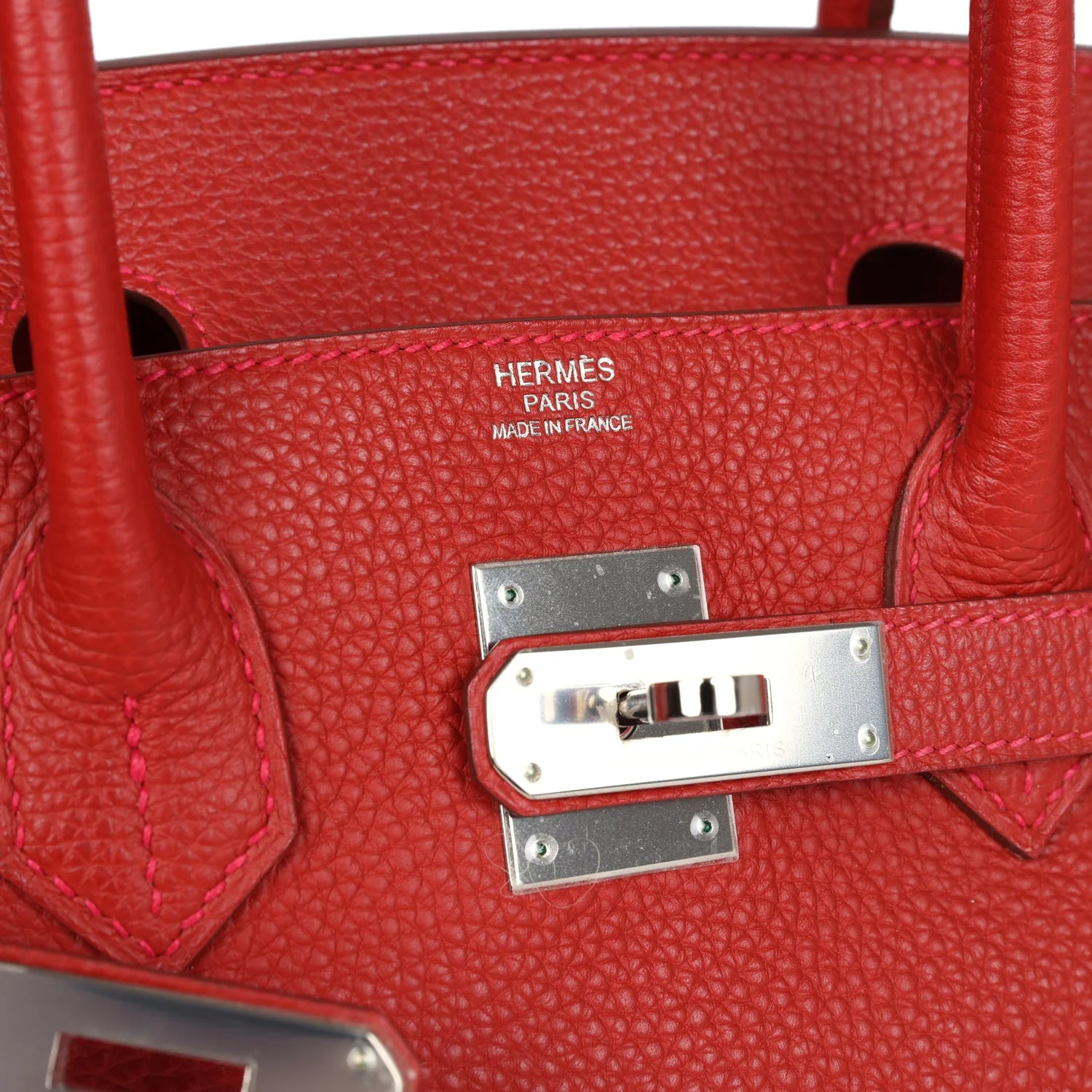 Replicate Hermes Birkin 30 Vermillon Togo Palladium Hardware(1:1 replica)