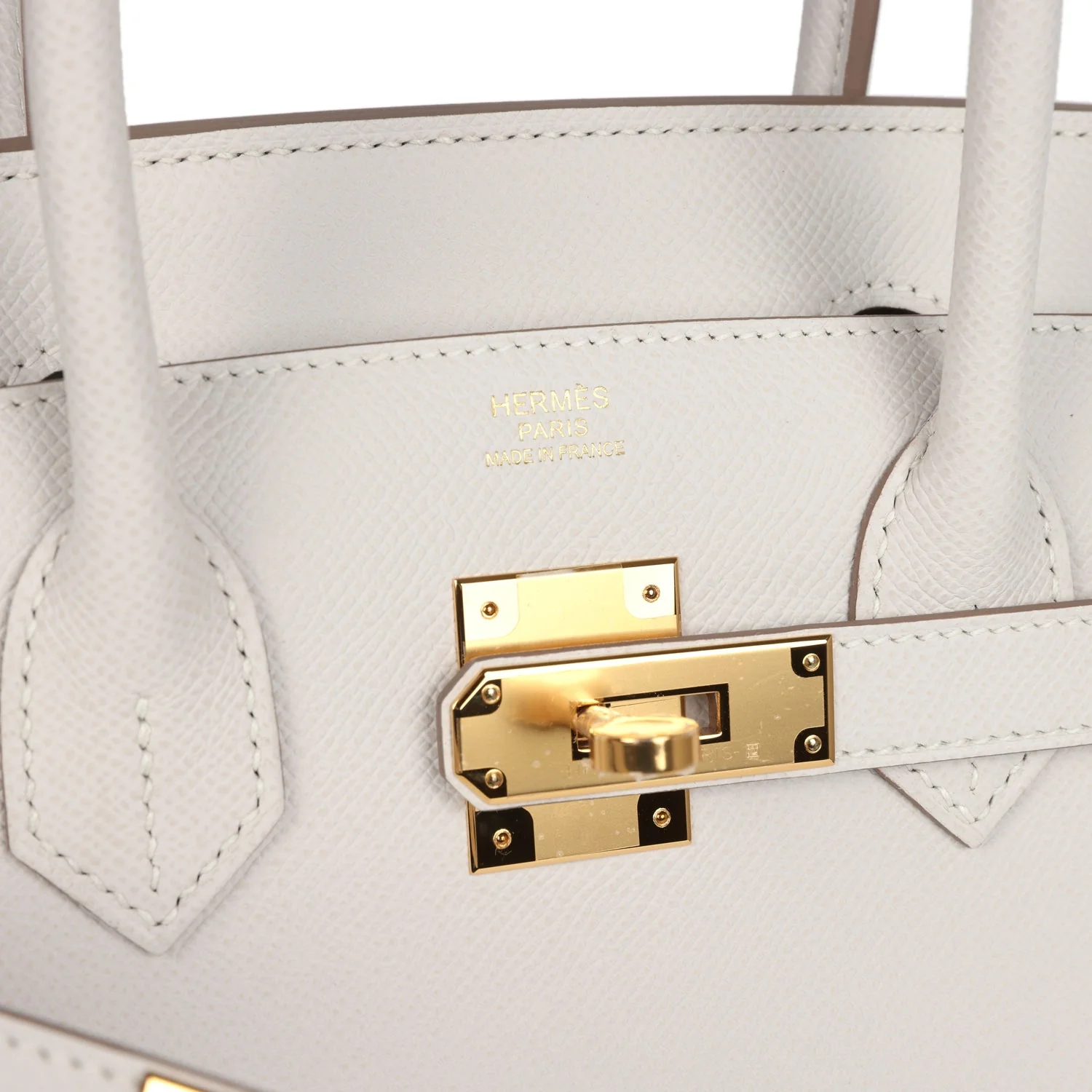 Replicate Hermes Birkin Sellier 30 Gris Pale Epsom Gold Hardware(1:1 replica)