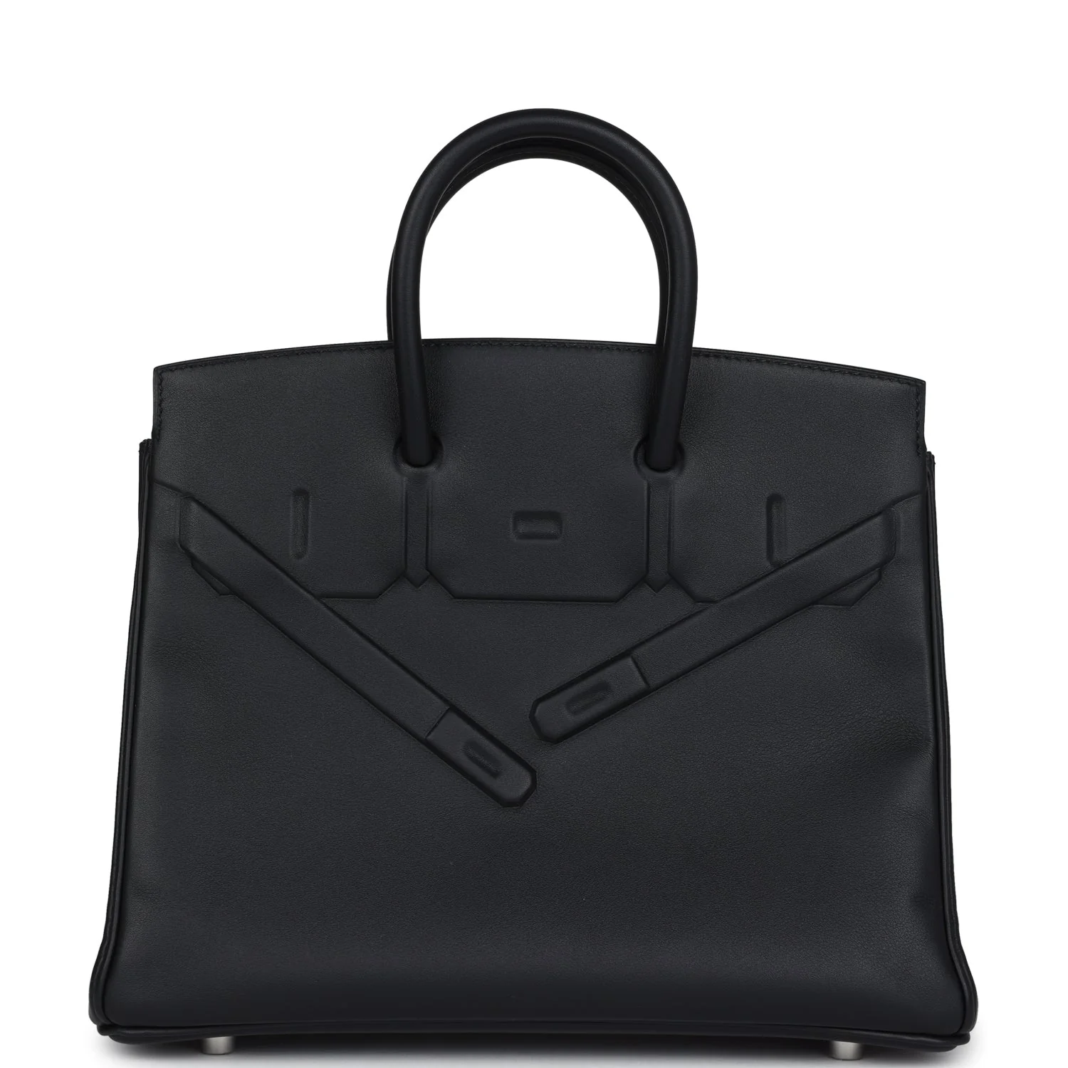 Replicate Hermes Birkin 25 Shadow Black Swift Palladium Hardware(1:1 replica)