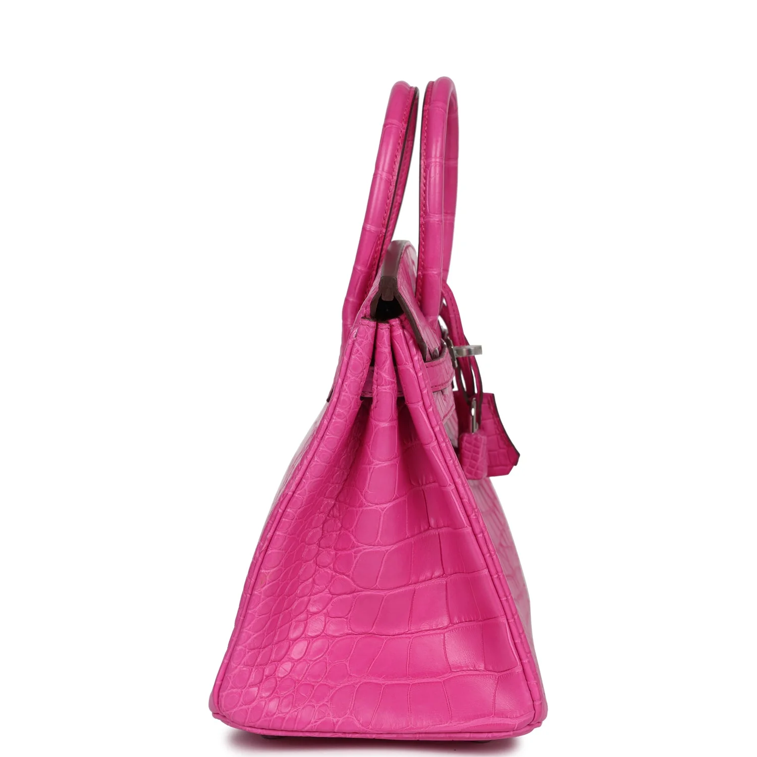 Replicate Hermes Birkin 25 Rose Shocking Matte Alligator Palladium Hardware(1:1 replica)