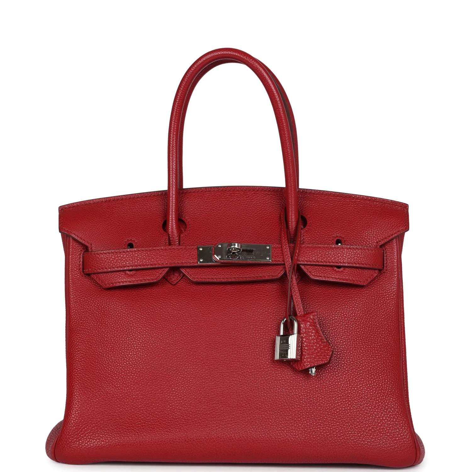 Replicate Hermes Birkin 30 Rouge Garance Togo Palladium Hardware(1:1 replica)