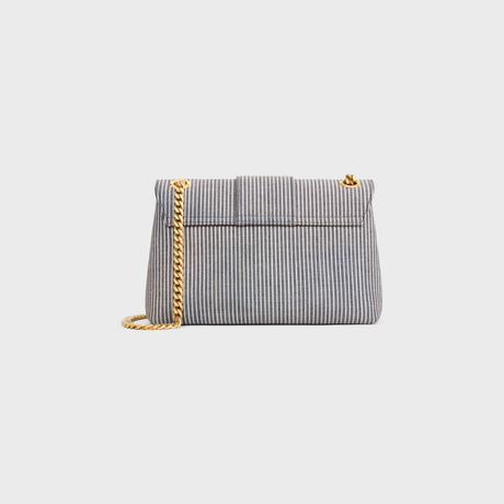 Replicate MEDIUM CELINE VICTOIRE BAG IN STRIPED TEXTILE NAVY BLUE(1:1 replica)