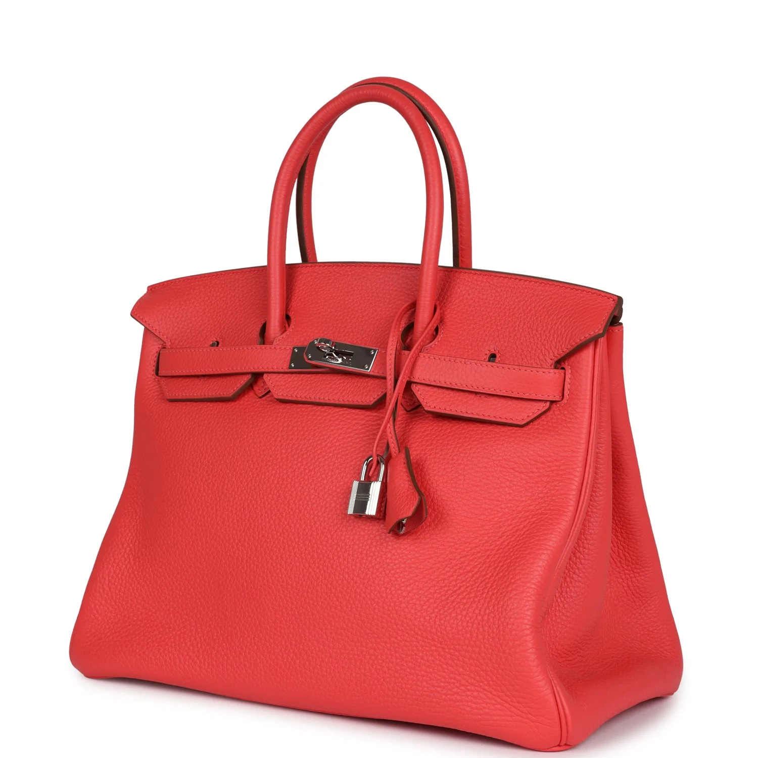 Replicate Hermes Birkin 35 Rose Jaipur Clemence Palladium Hardware(1:1 replica)