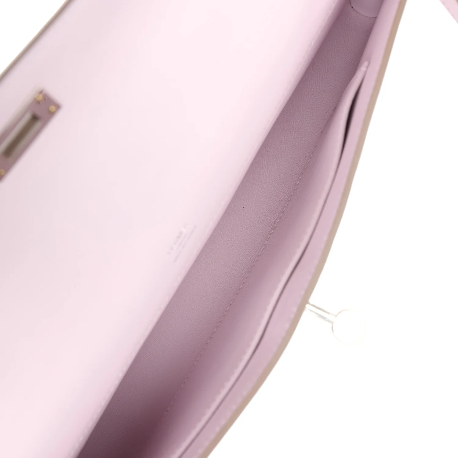 Replicate Hermes Kelly Cut Mauve Pale Swift Palladium Hardware(1:1 replica)