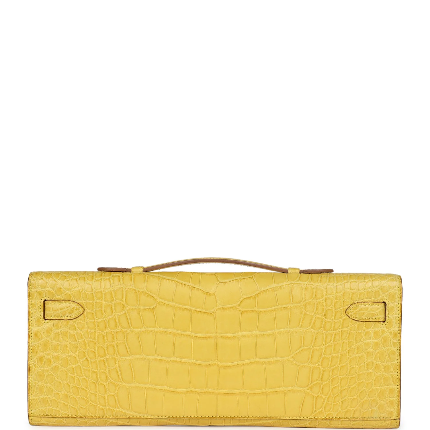 Replicate Hermes Kelly Cut Mimosa Matte Alligator Palladium Hardware(1:1 replica)