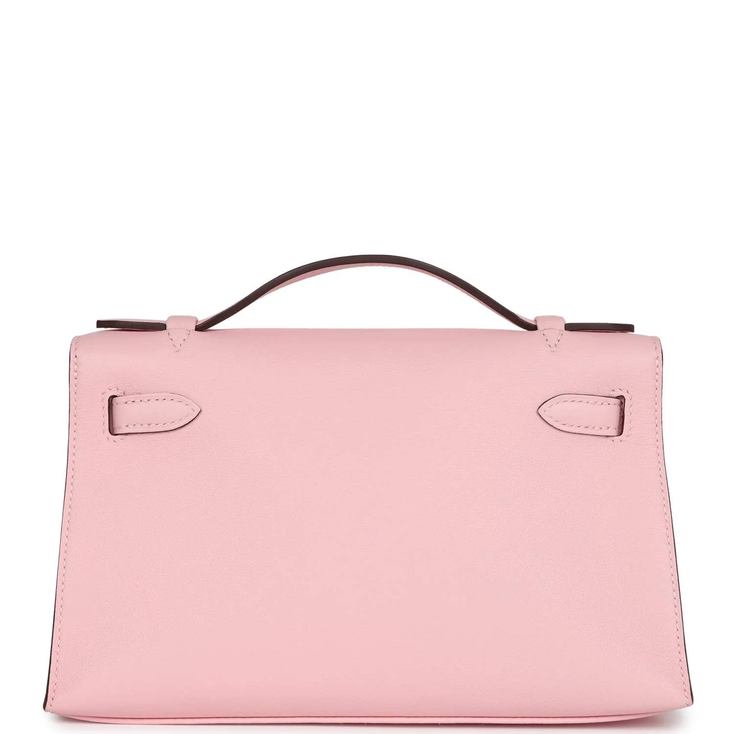 Replicate Hermes Kelly Pochette Rose Sakura Swift Palladium Hardware(1:1 replica)