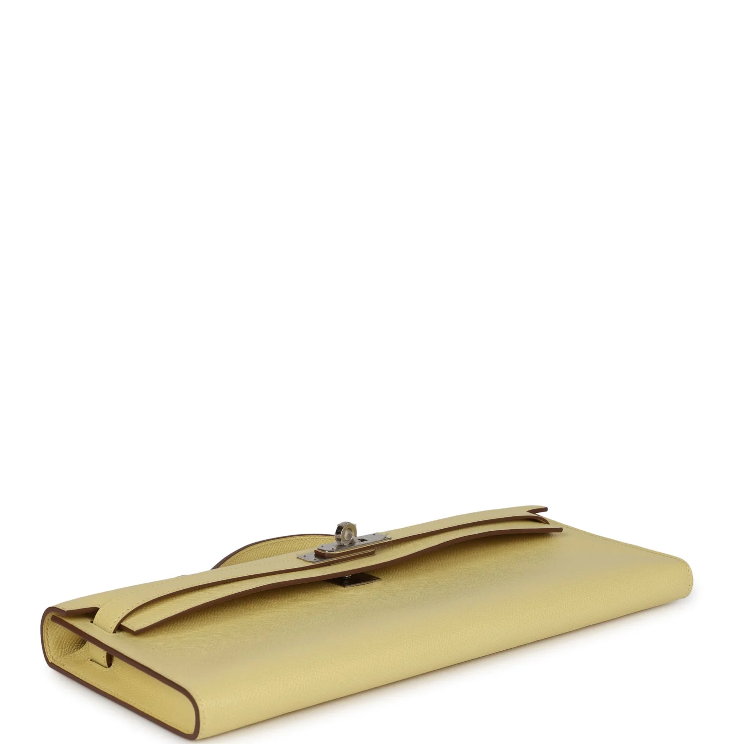 Replicate Hermes Kelly Cut Jaune Poussin Epsom Palladium Hardware(1:1 replica)