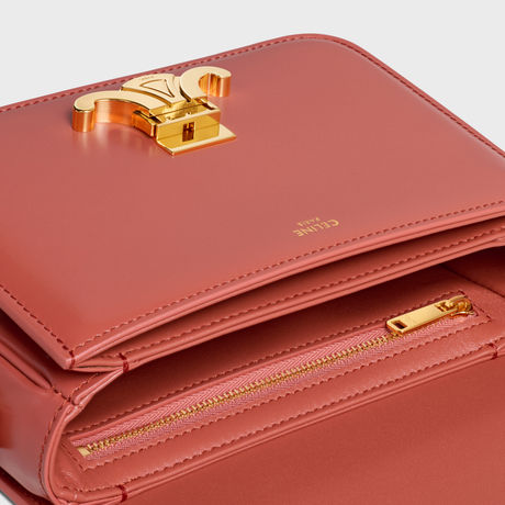 Replicate TEEN TRIOMPHE BAG IN SHINY CALFSKIN RED CANYON(1:1 replica)