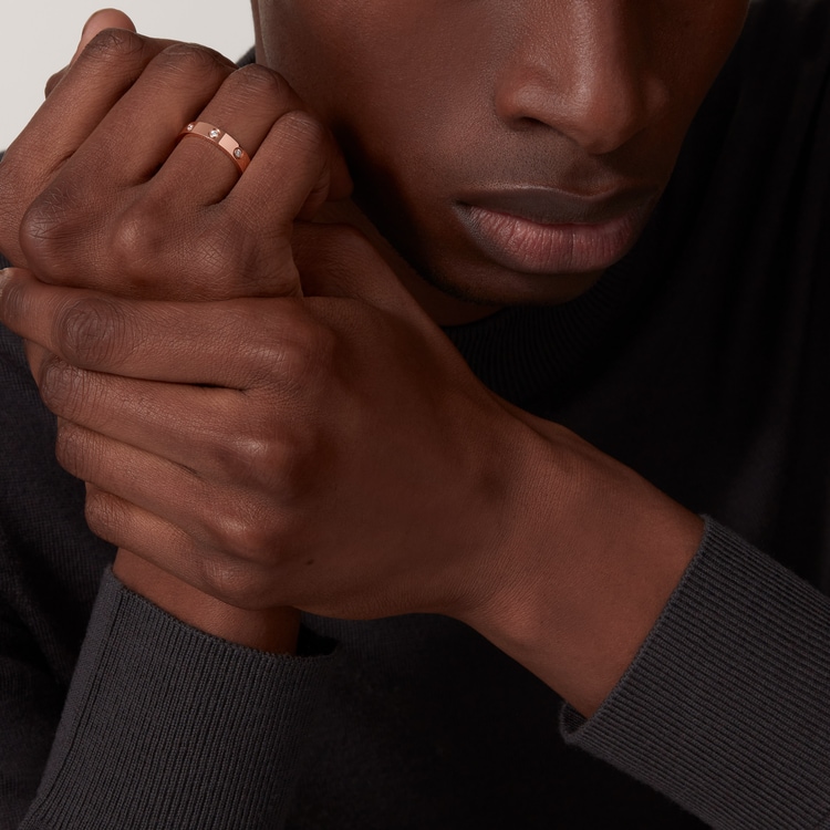 Replicate LOVE ring, small model, 8 diamonds(1:1 replica)