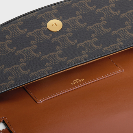 Replicate CLUTCH ON STRAP TABOU IN TRIOMPHE CANVAS AND CALFSKIN TAN(1:1 replica)