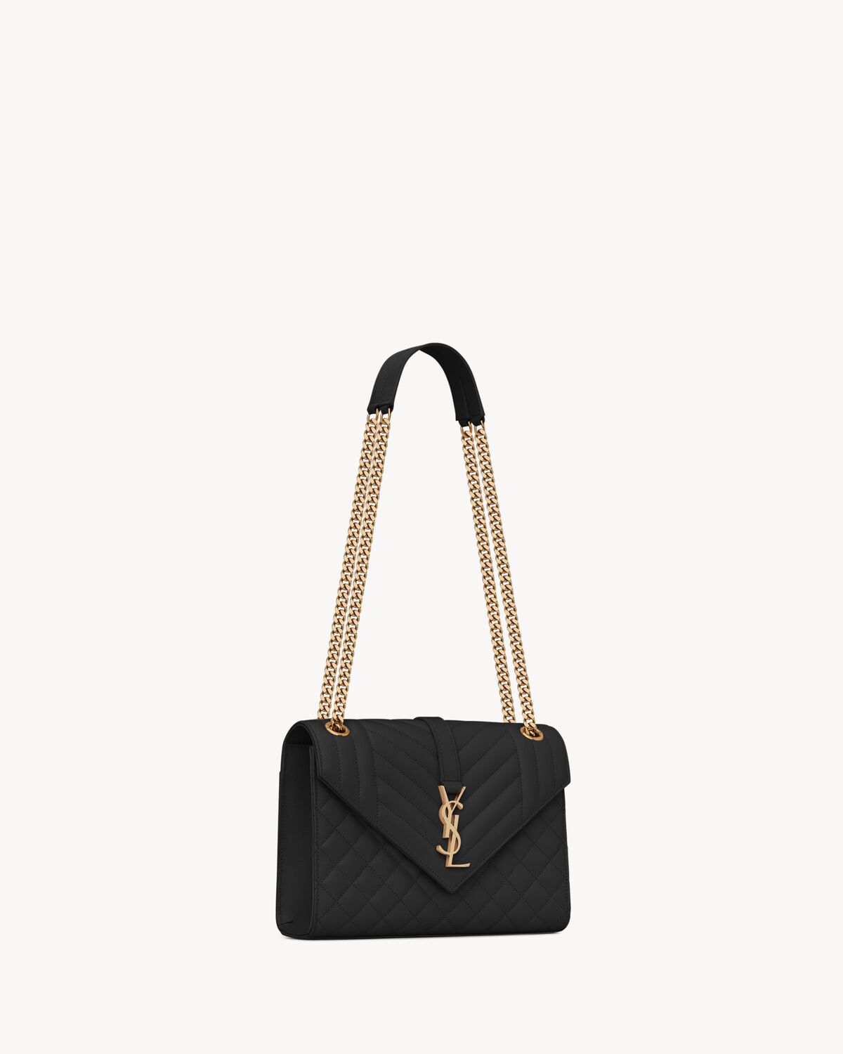 Replicate Ysl Envelope Medium in Quilted Grain De Poudre Embossed Leather(1:1 replica)