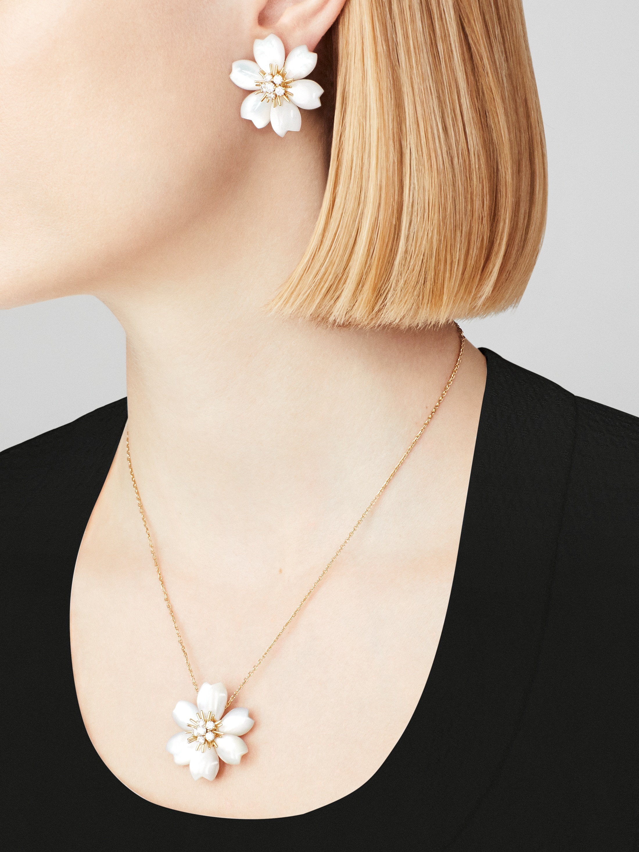 Replicate Rose de Noël clip pendant, small model(1:1 replica)