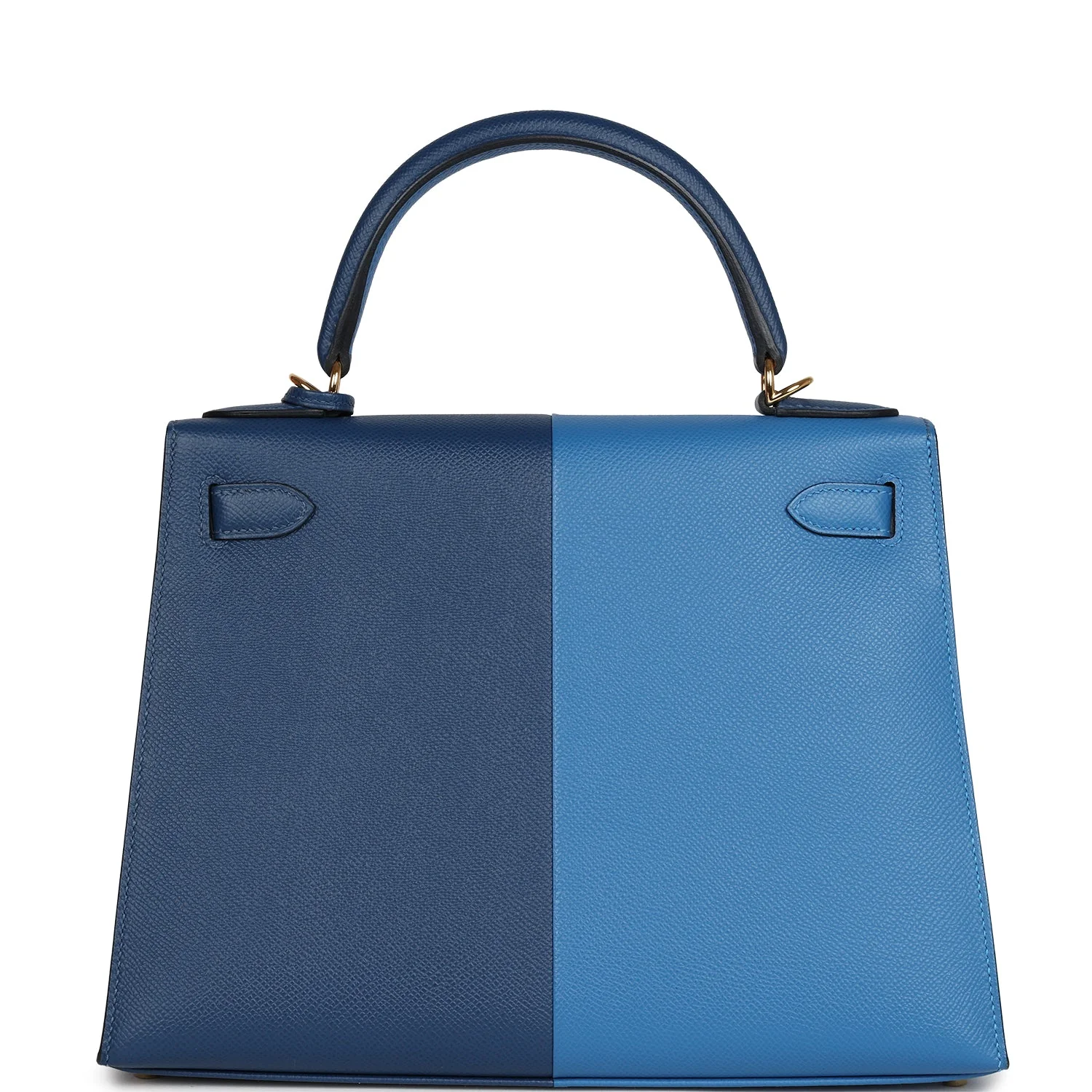 Replicate Hermes Kelly Sellier 28 Casaque Deep Bleu and Mykonos Epsom Gold Hardware(1:1 replica)