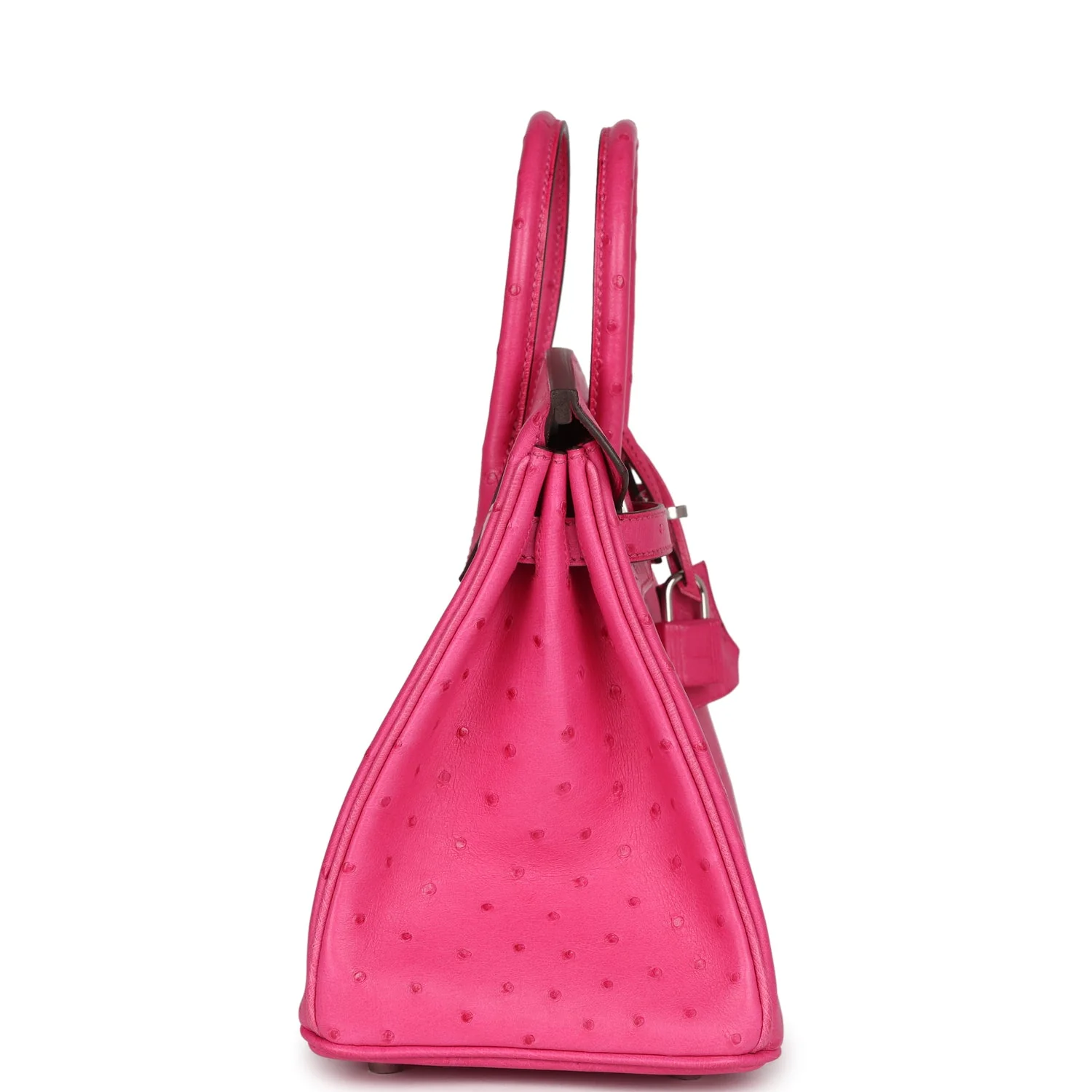 Replicate Hermes Birkin 25 Rose Tyrien Ostrich Palladium Hardware(1:1 replica)