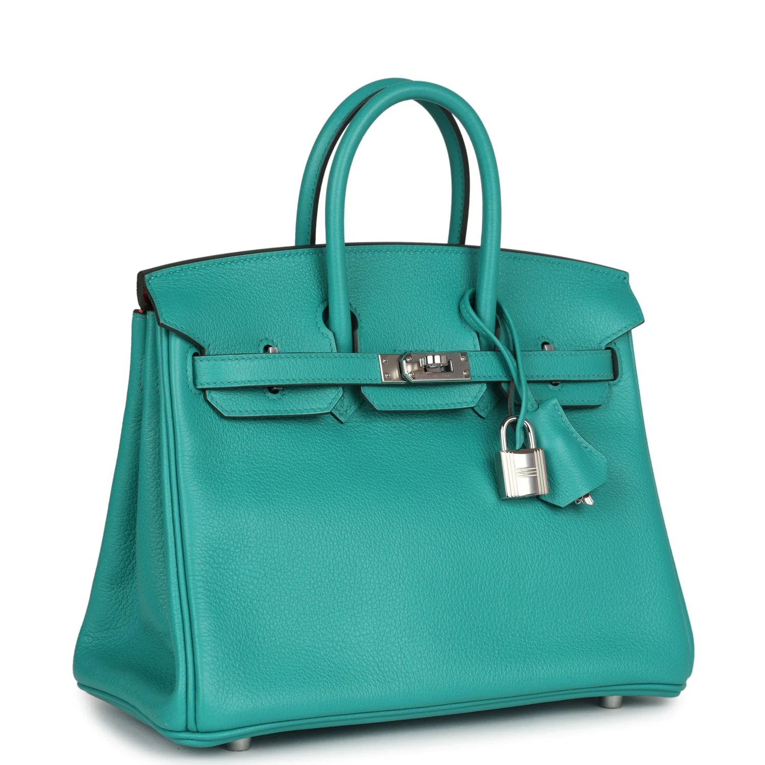 Replicate Hermes Birkin 25 Vert Verone Verso Novillo Palladium Hardware(1:1 replica)