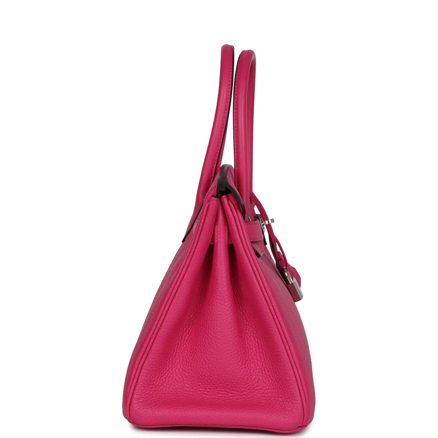 Replicate Hermes Birkin 30 Rose Shocking Clemence Palladium Hardware(1:1 replica)