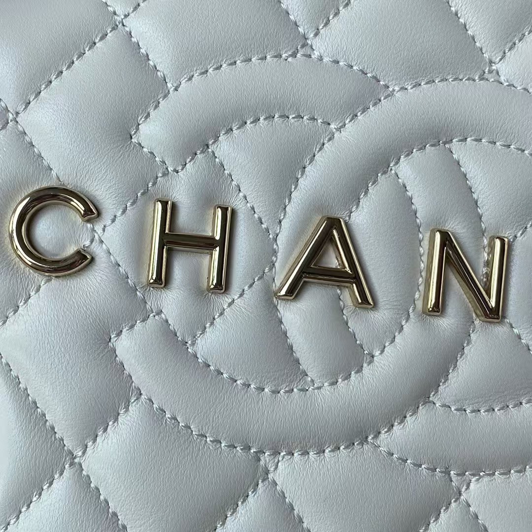 Replicate Chanel 24C AS4579 Star Bag White Lambskin Light Gold Hardware(1:1 replica)