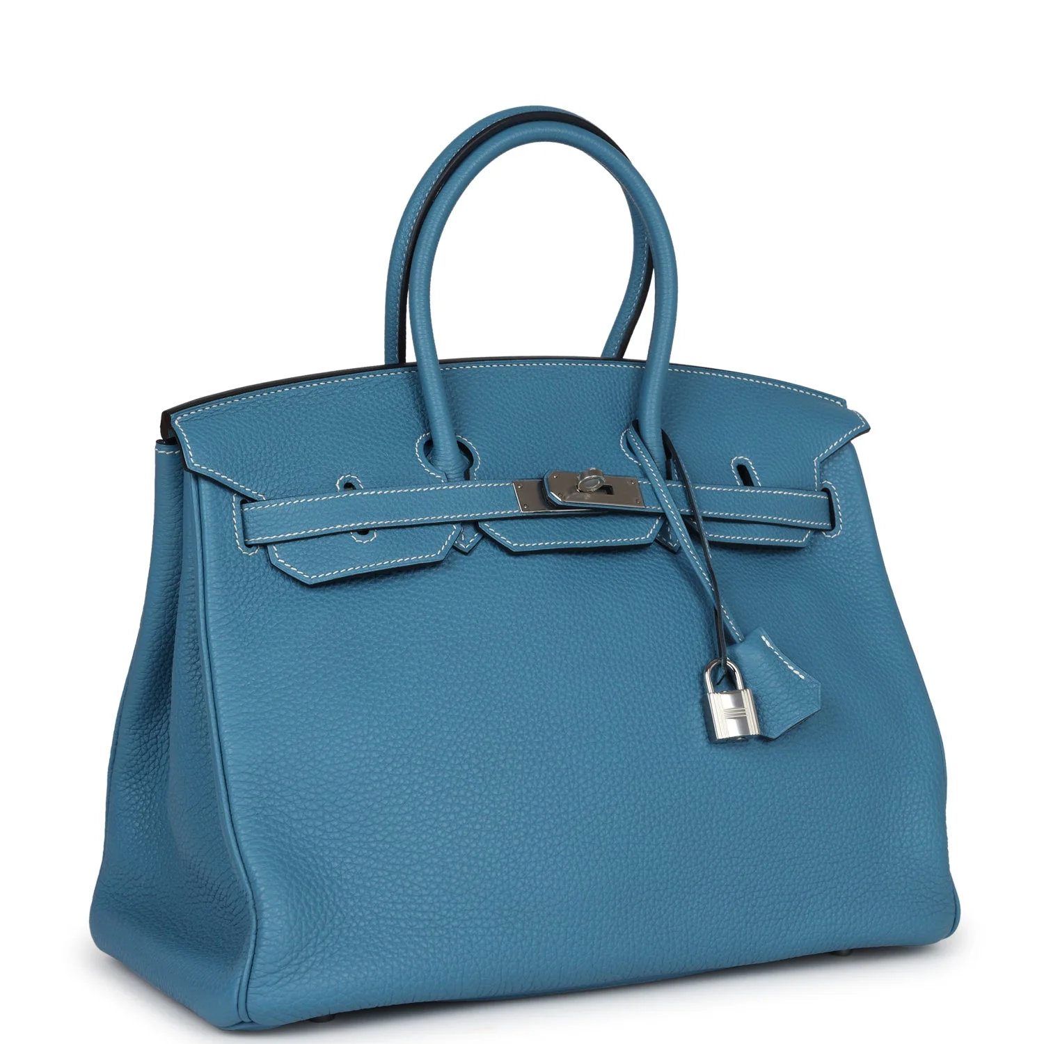 Replicate Hermes Birkin 35 Blue Jean Togo Palladium Hardware(1:1 replica)