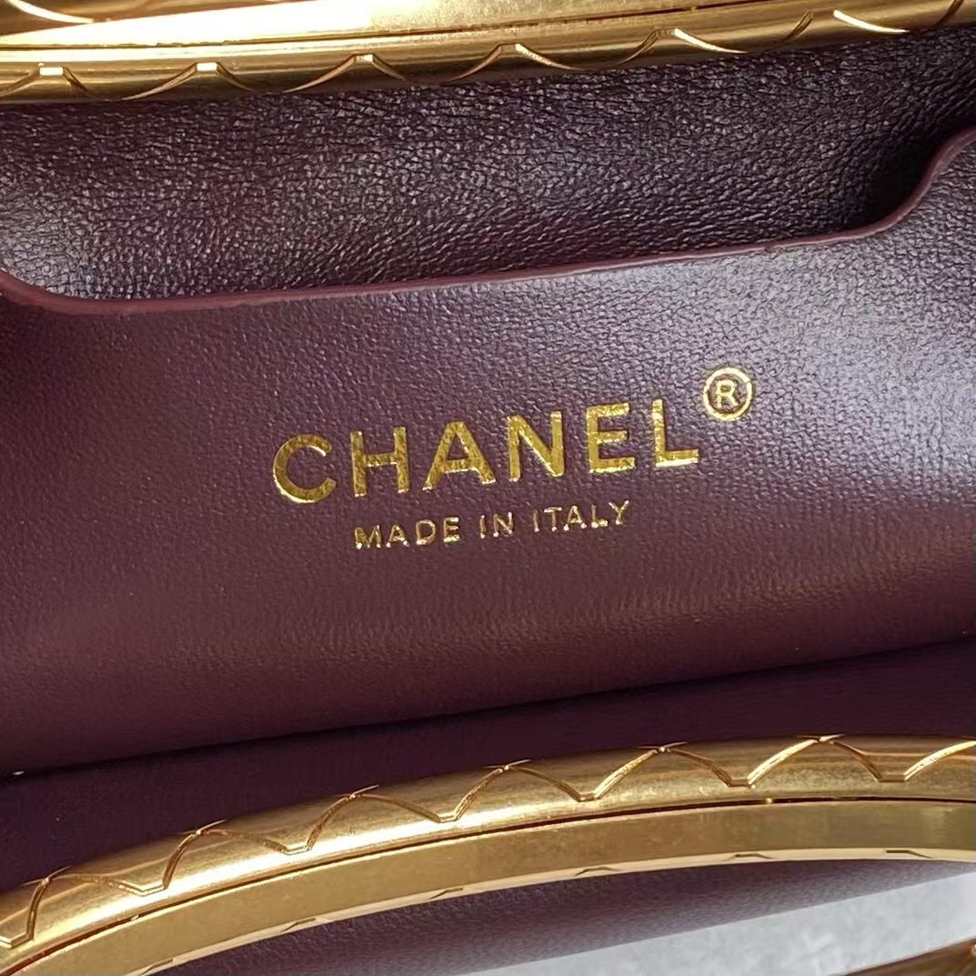Replicate Chanel 24B AS5038 Lambskin Clutch Burgundy(1:1 replica)