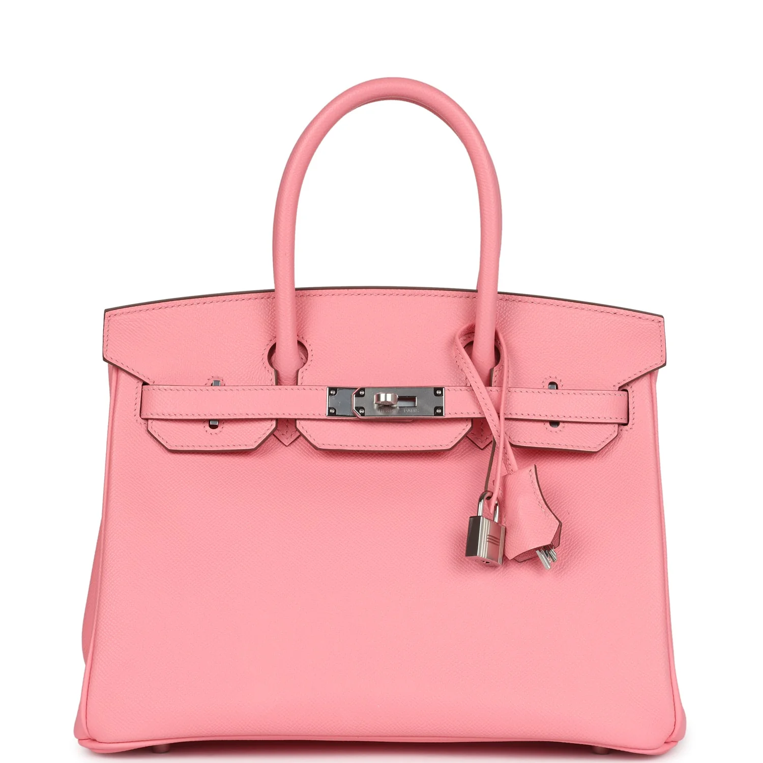 Replicate Hermes Birkin 30 Rose Confetti Epsom Palladium Hardware(1:1 replica)