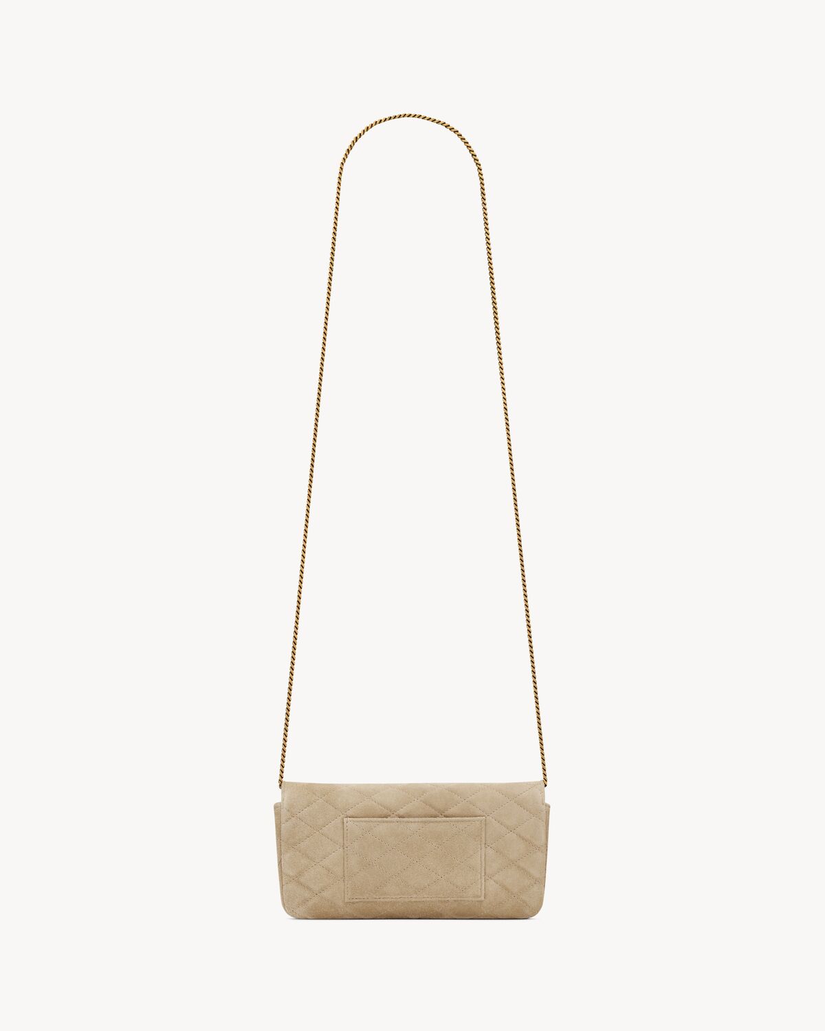 Replicate YSL Gaby Chain Phone Holder in Quilted Suede(1:1 replica)