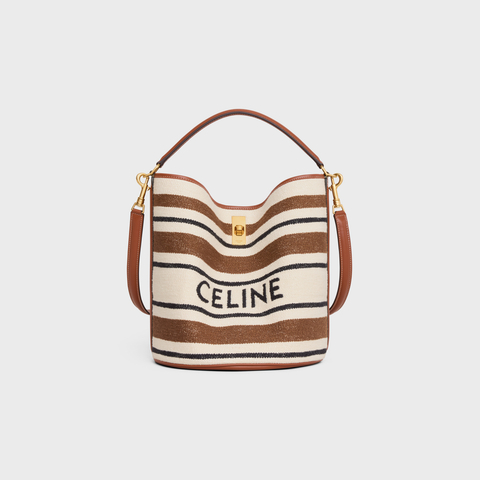Replicate BUCKET 16 BAG IN STRIPED TEXTILE WITH CELINE JACQUARD MULTICOLOR(1:1 replica)